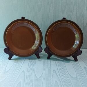 Adobe Red Ceramic Dinner Plates (2)